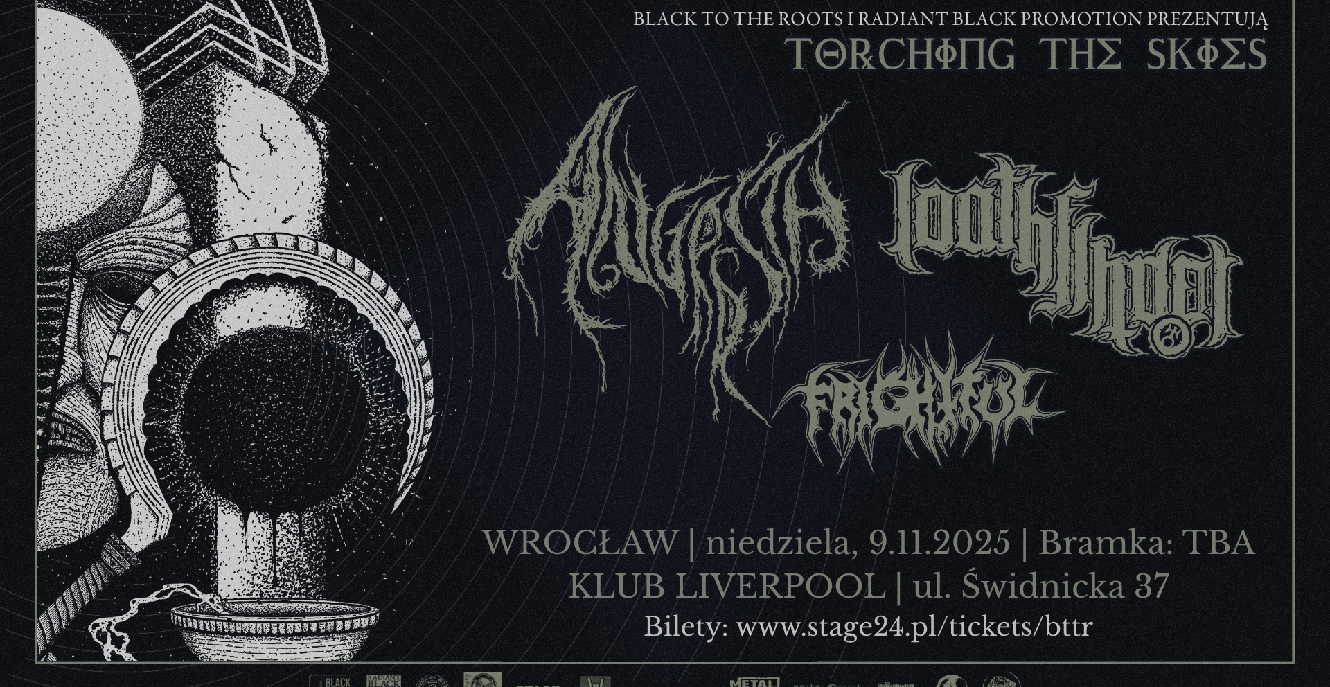 WROCŁAW - LOATHFINDER, ANGRRSTH, FRIGHTFUL - TORCHING THE SKIES 09.11.2025 bilety