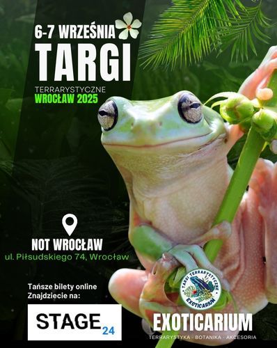 EXOTICARIUM Targi Terrarystyczne Wrocław | 6-7 września  06.09.2025 bilety
