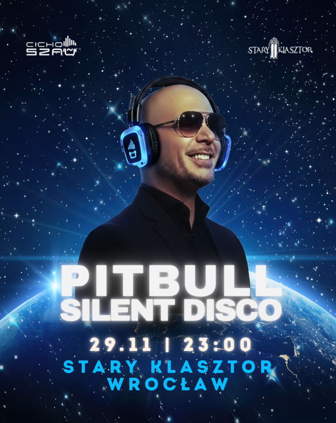 Pitbull Party • Silent Disco • 29.11 • Stary Klasztor •Cichoszau CICHOSZAU Silent Disco Wrocław 29.11.2025 bilety