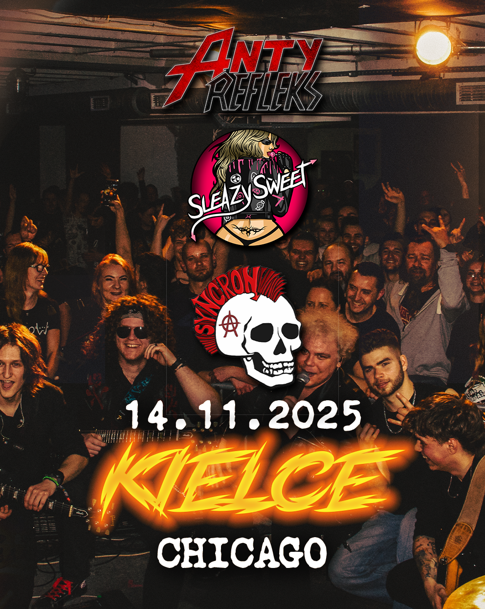 AntyRefleks + Sleazy Sweet + Syncron | Kielce Syncron 14.11.2025 bilety
