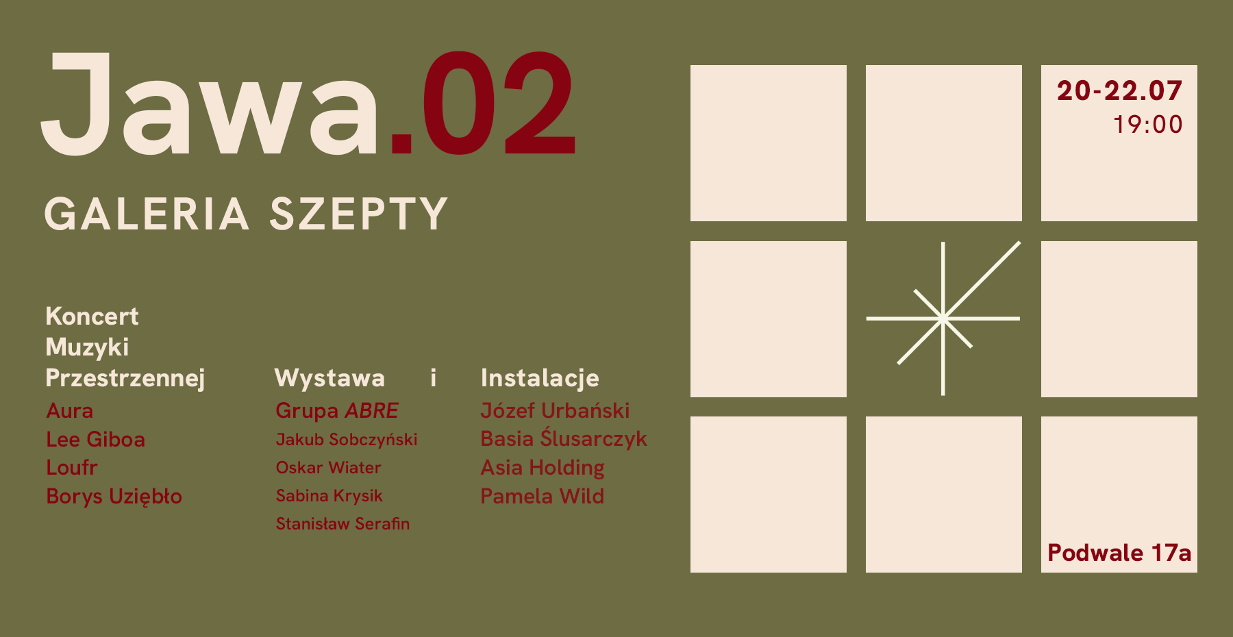 Jawa.02 - Muzyka Przestrzenna / Wystawa 20.07.2025 bilety