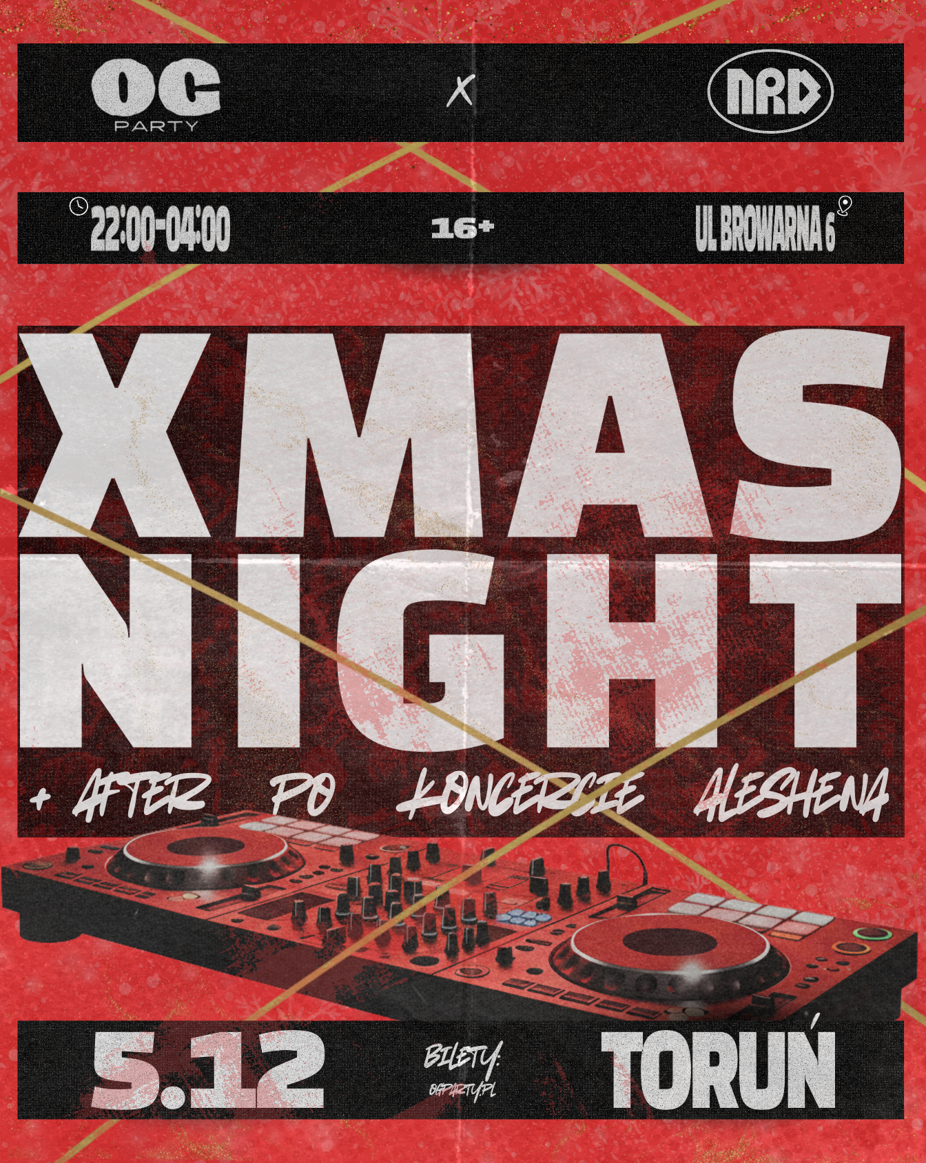 XMAS PARTY | OGPARTY | TORUŃ   05.12.2025 bilety