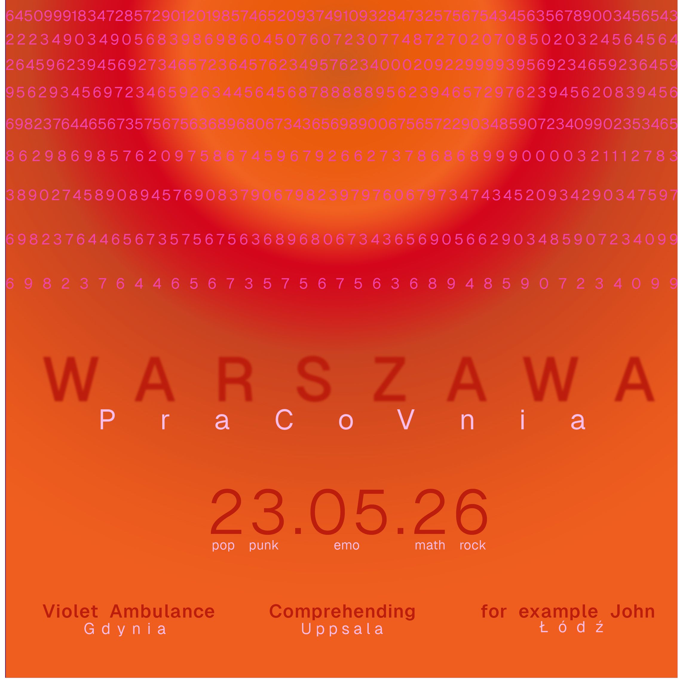 COMPREHENDING | FOR EXAMPLE JOHN | VIOLET AMBULANCE