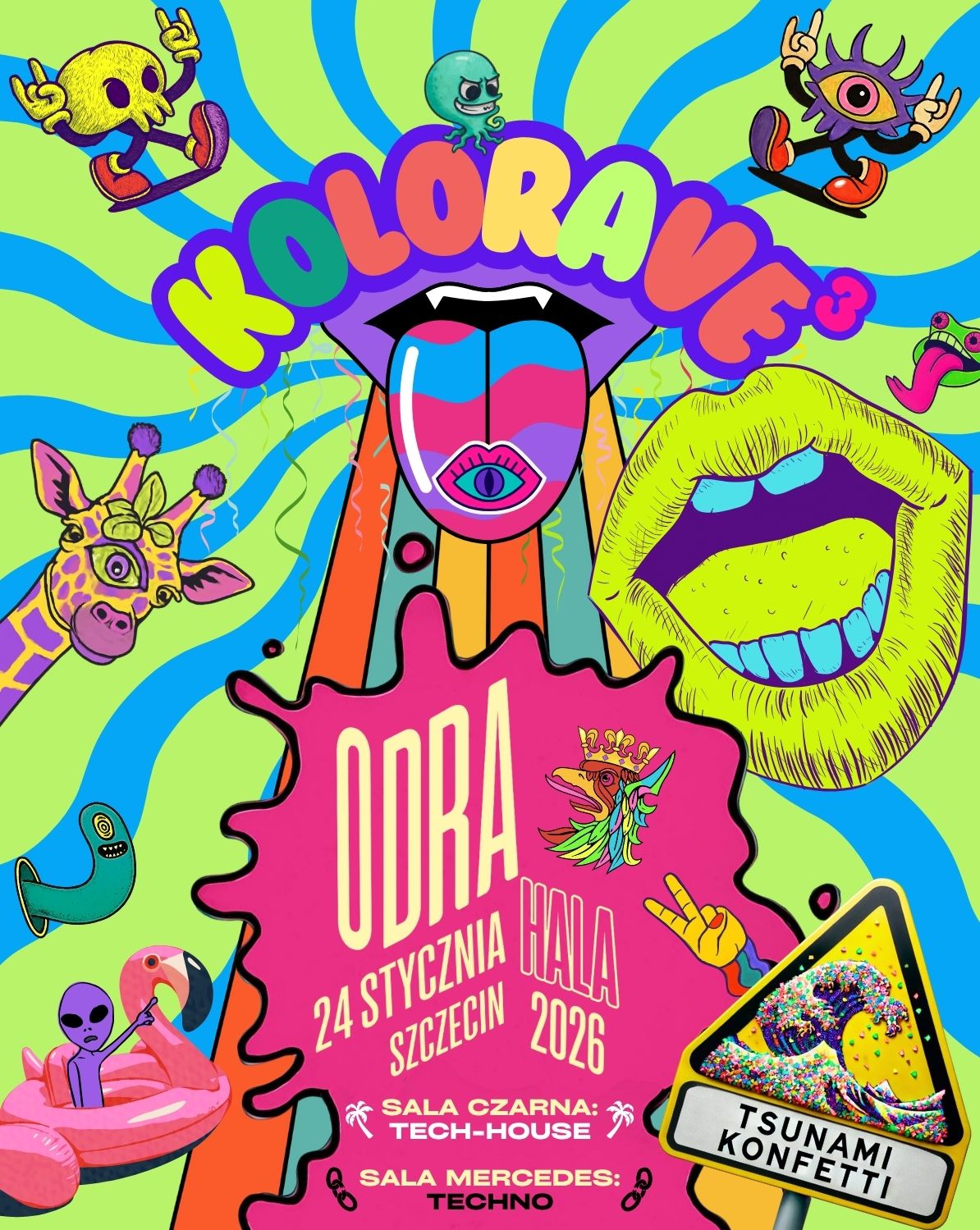 KOLORAVE ³ SZCZECIN - Tsunami Konfetti - HALA ODRA   24.01.2026 bilety