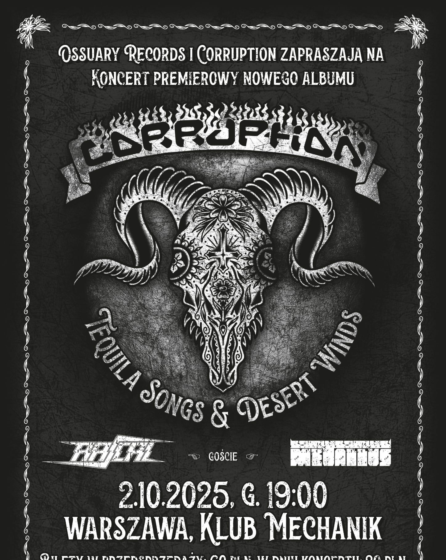 Premiera płyty CORRUPTION - goście: Rascal, Metallus  Rascal 02.10.2025 bilety