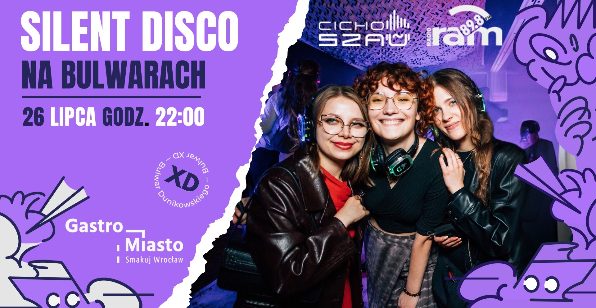 Silent Disco na Bulwarach | Gastro Miasto | Cichoszau | RadioRam 26.07.2025 bilety