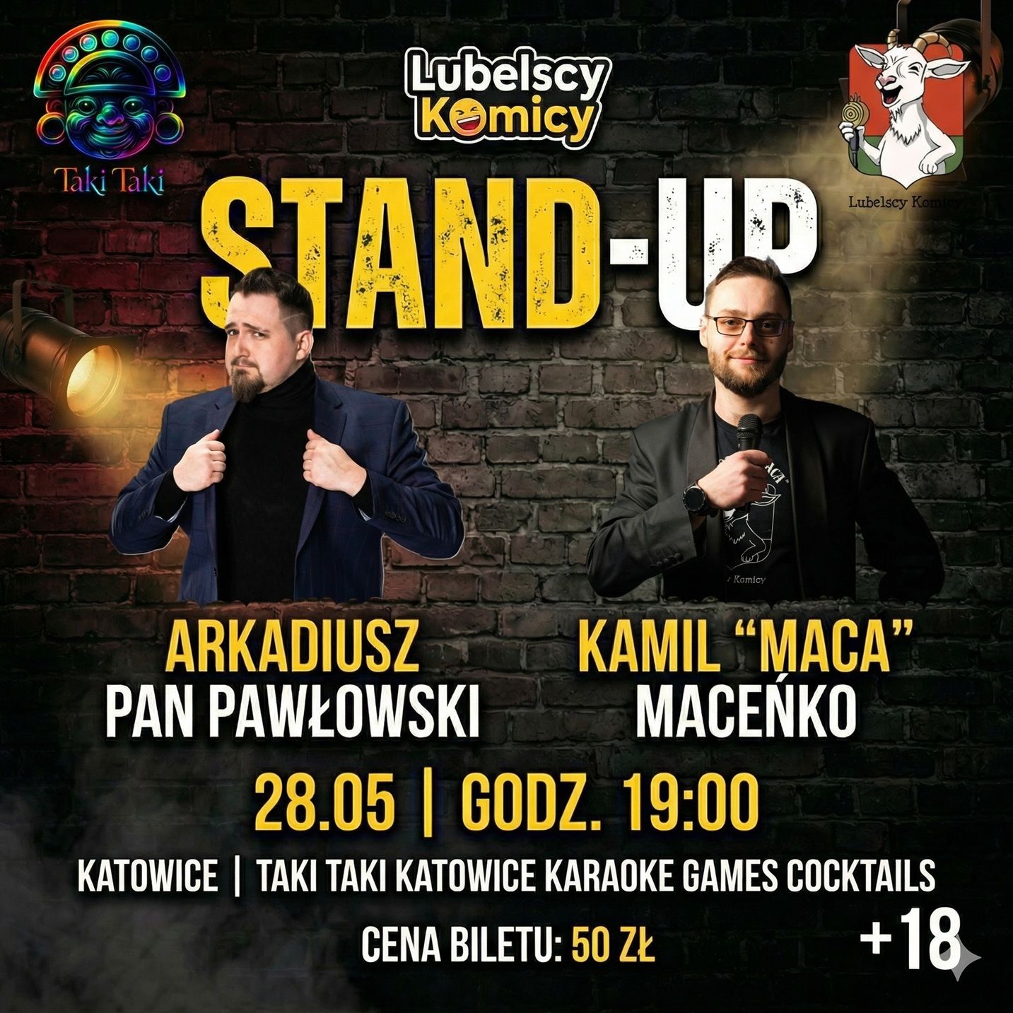 Stand-up Katowice: Arkadiusz Pan Pawłowski i Kamil Maceńko