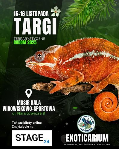  EXOTICARIUM Targi Terrarystyczne Radom | 15-16.11 Exoticarium 15.11.2025 bilety