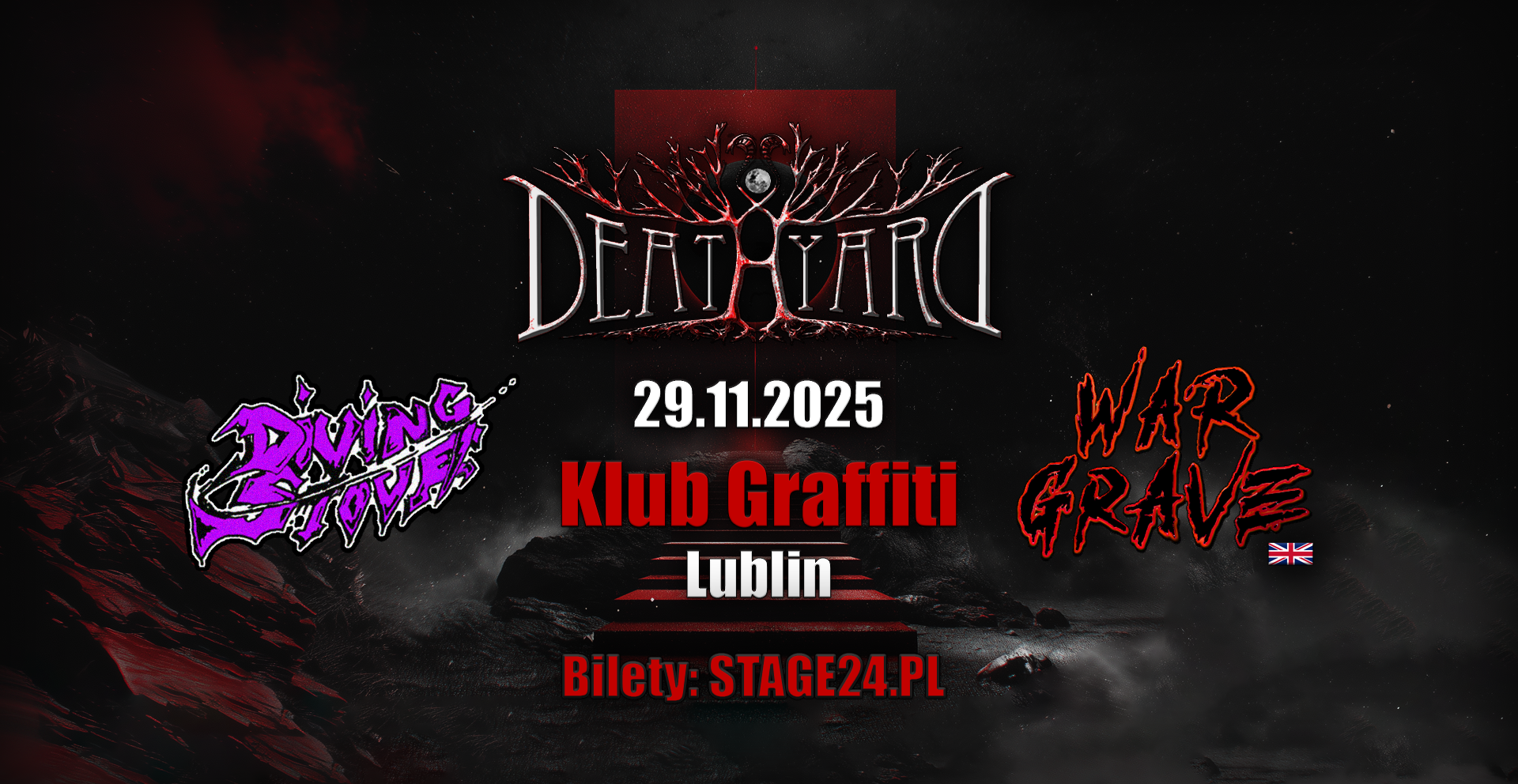 Deathyard + War Grave (UK) + Diving Stove 29.11.2025 bilety