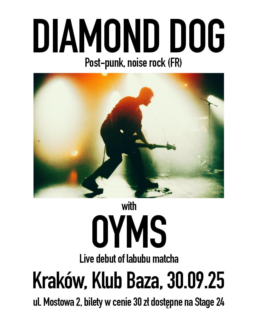 Diamond Dog + OYMS | Klub Baza | Kraków OYMS 30.09.2025 bilety