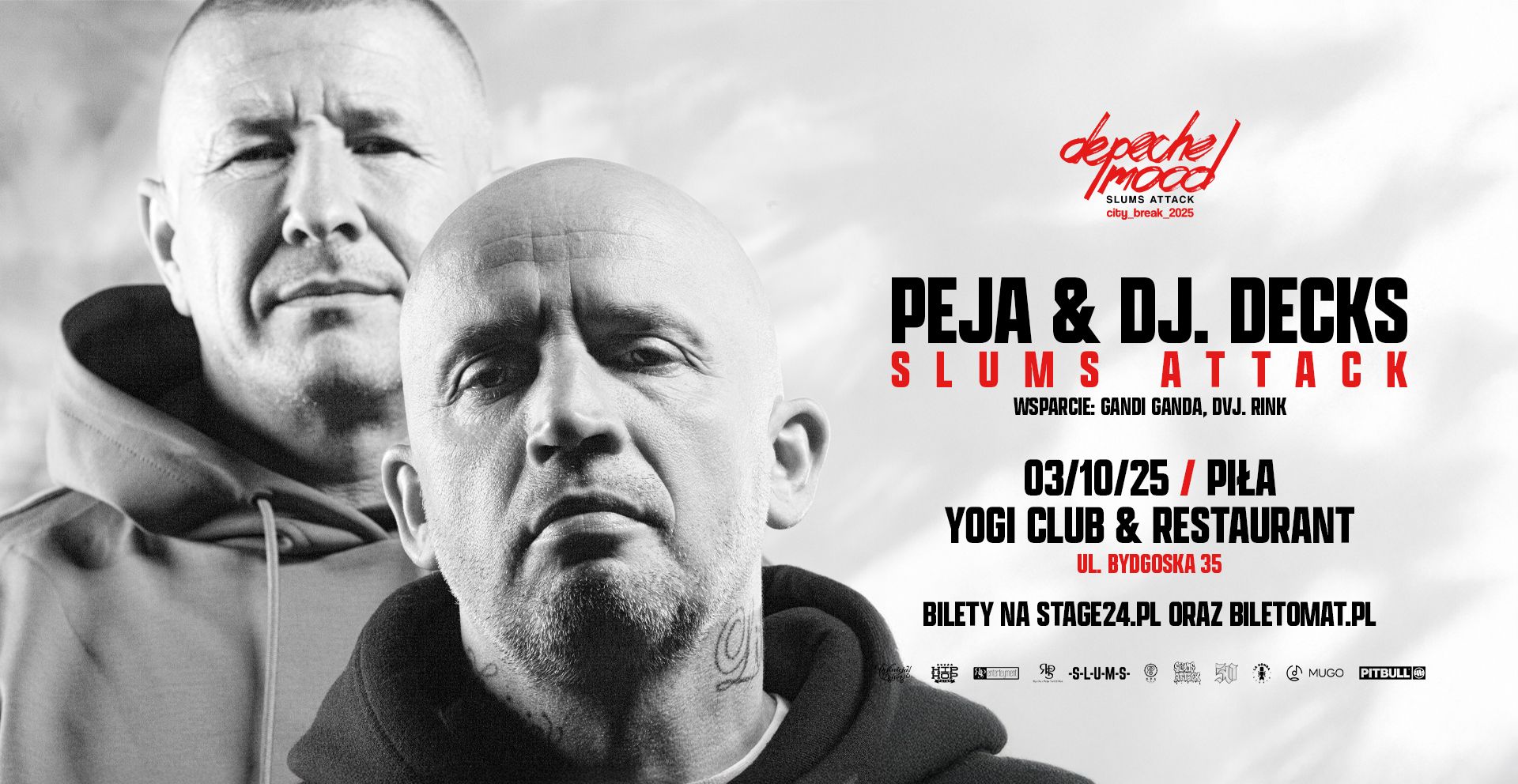 SLUMS ATTACK // 2025-10-03 // PIŁA// YOGI KLUB I RESTAURACJA 03.10.2025 bilety