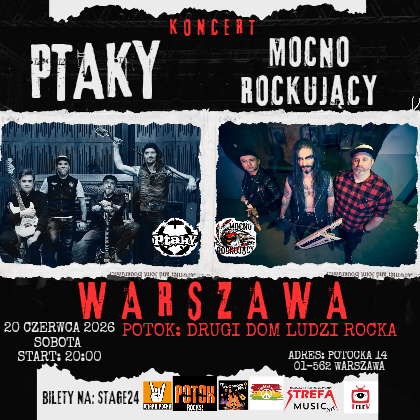 PTAKY & Mocno Rockujący w POTOKU - WARSZAWA
