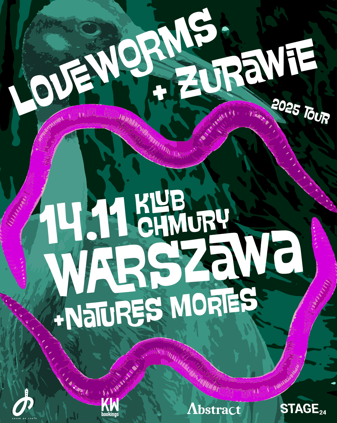 Żurawie + Loveworms + Natures Mortes  Żurawie 14.11.2025 bilety
