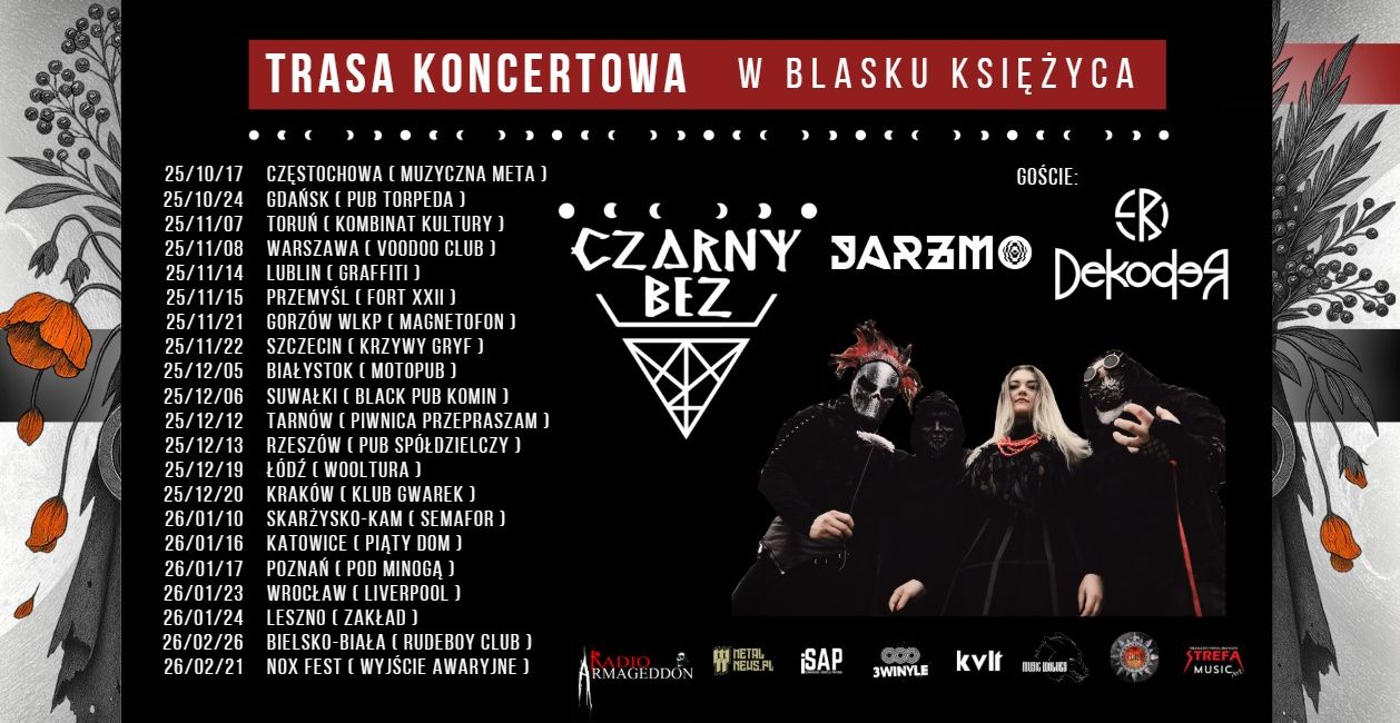 SZCZECIN: CZARNY BEZ + JARZMO, DEKODER 22.11.2025 bilety