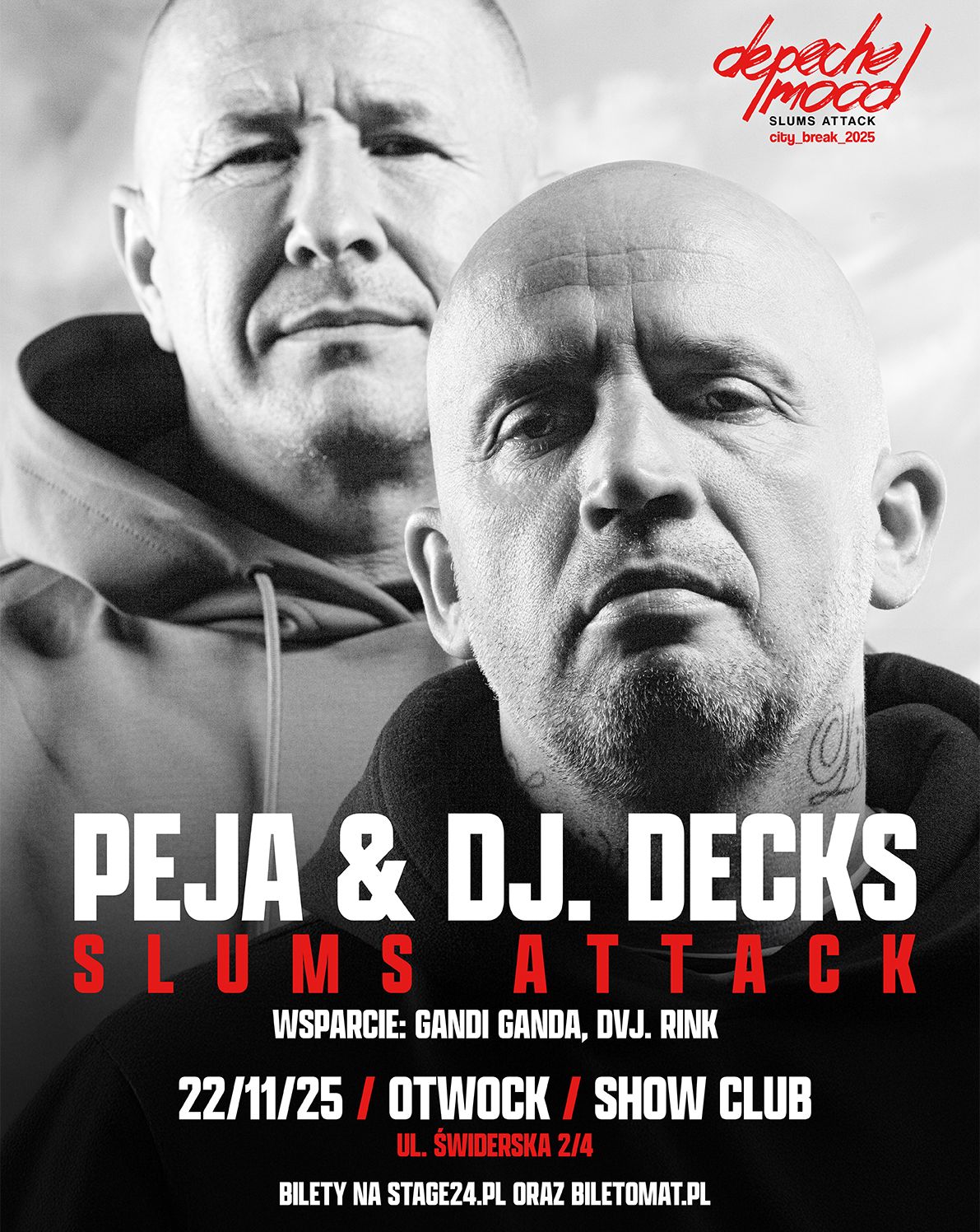 SLUMS ATTACK // 2025-11-22 // OTWOCK // SHOW CLUB DJ. Decks 22.11.2025 bilety