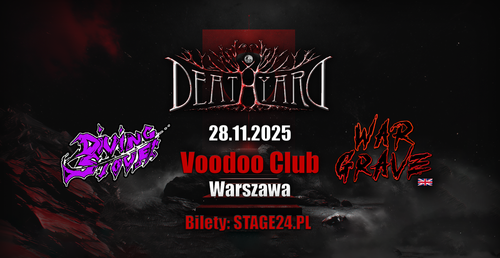 Deathyard + War Grave (UK) + Diving Stove 28.11.2025 bilety