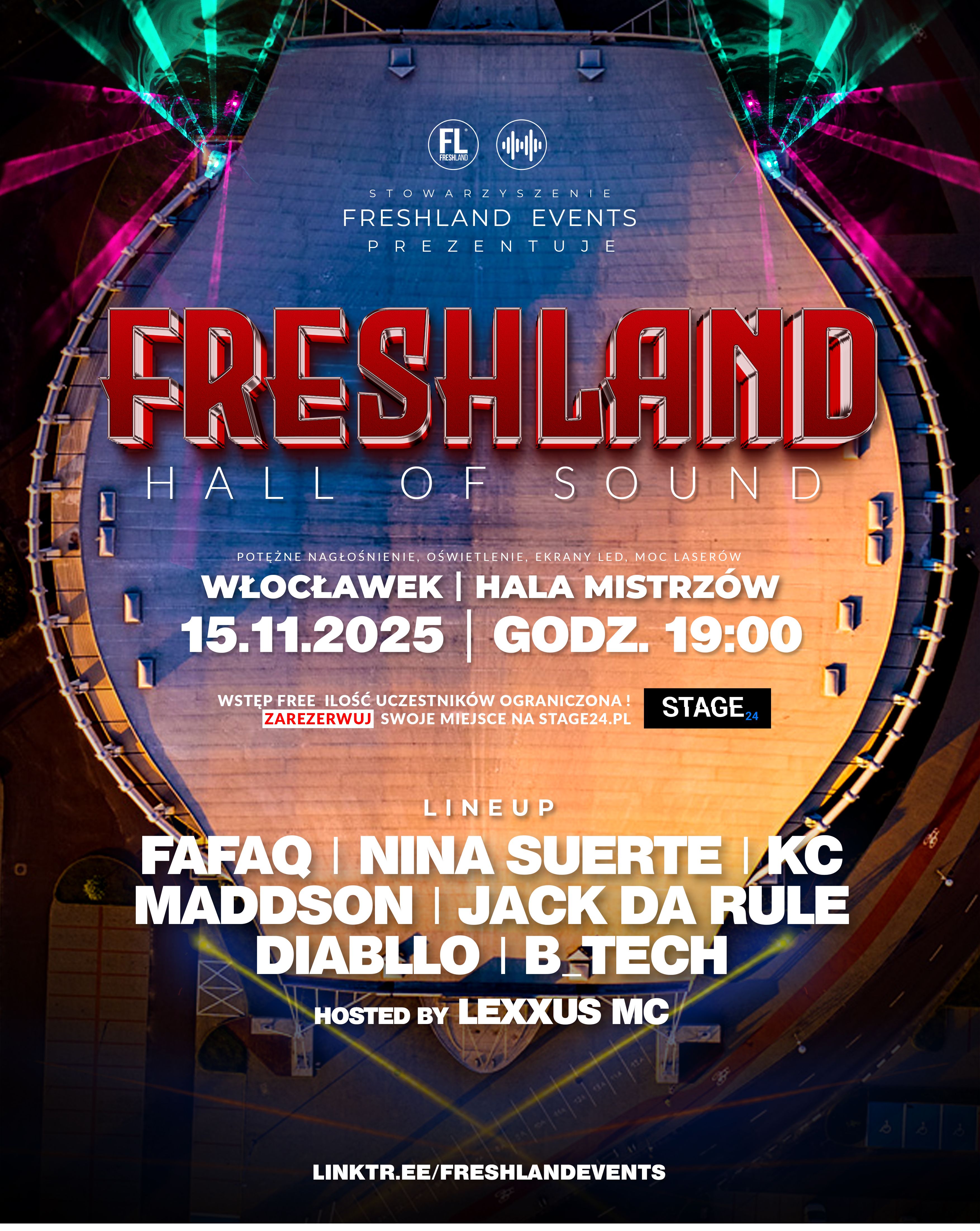 Freshland - Hall Of Sound  15.11.2025 bilety