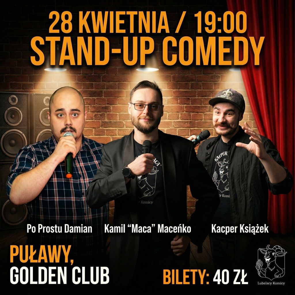 Stand-up Puławy: Damian, Maca i Książek