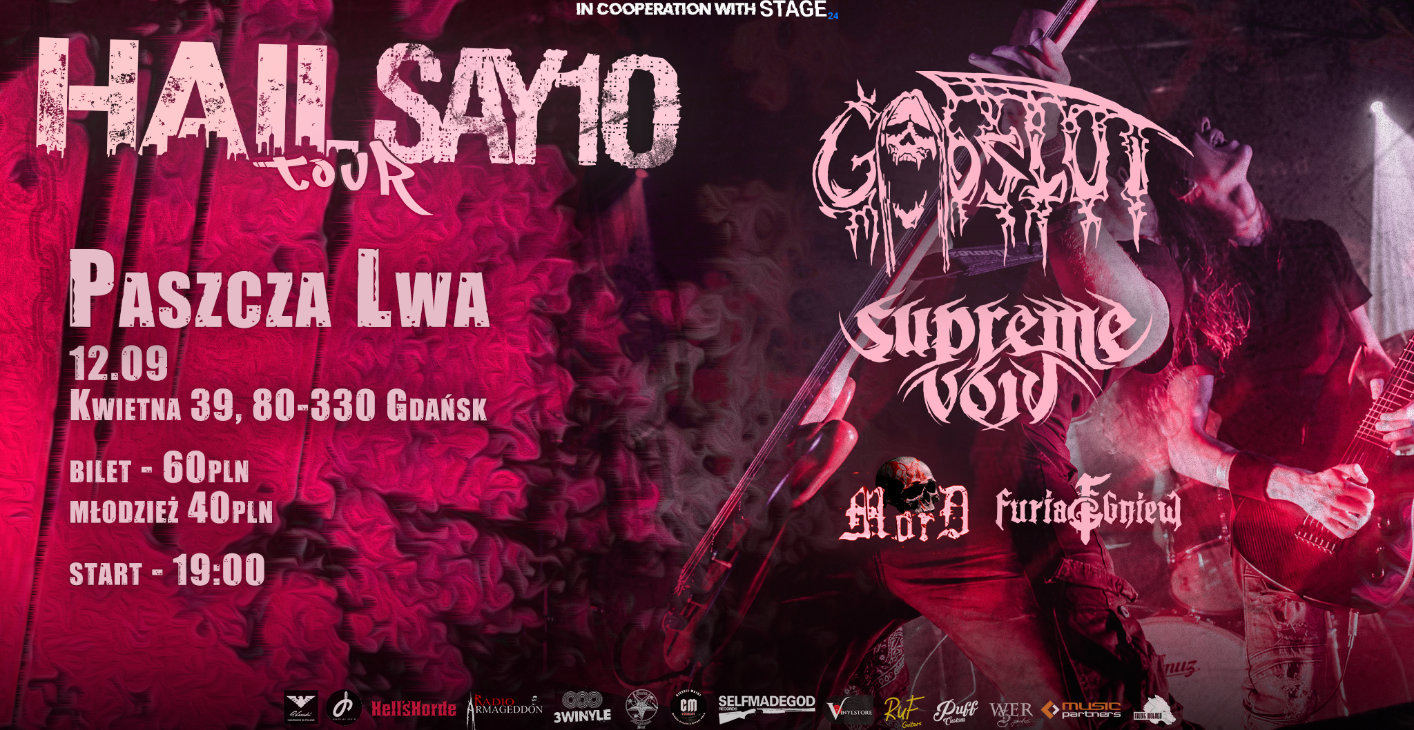 HailSAY10 Tour - Gdańsk, Paszcza Lwa 12.09.2025 12.09.2025 bilety