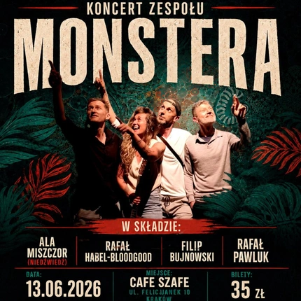 Koncert zespołu Monstera w Cafe Szafe w Krakowie