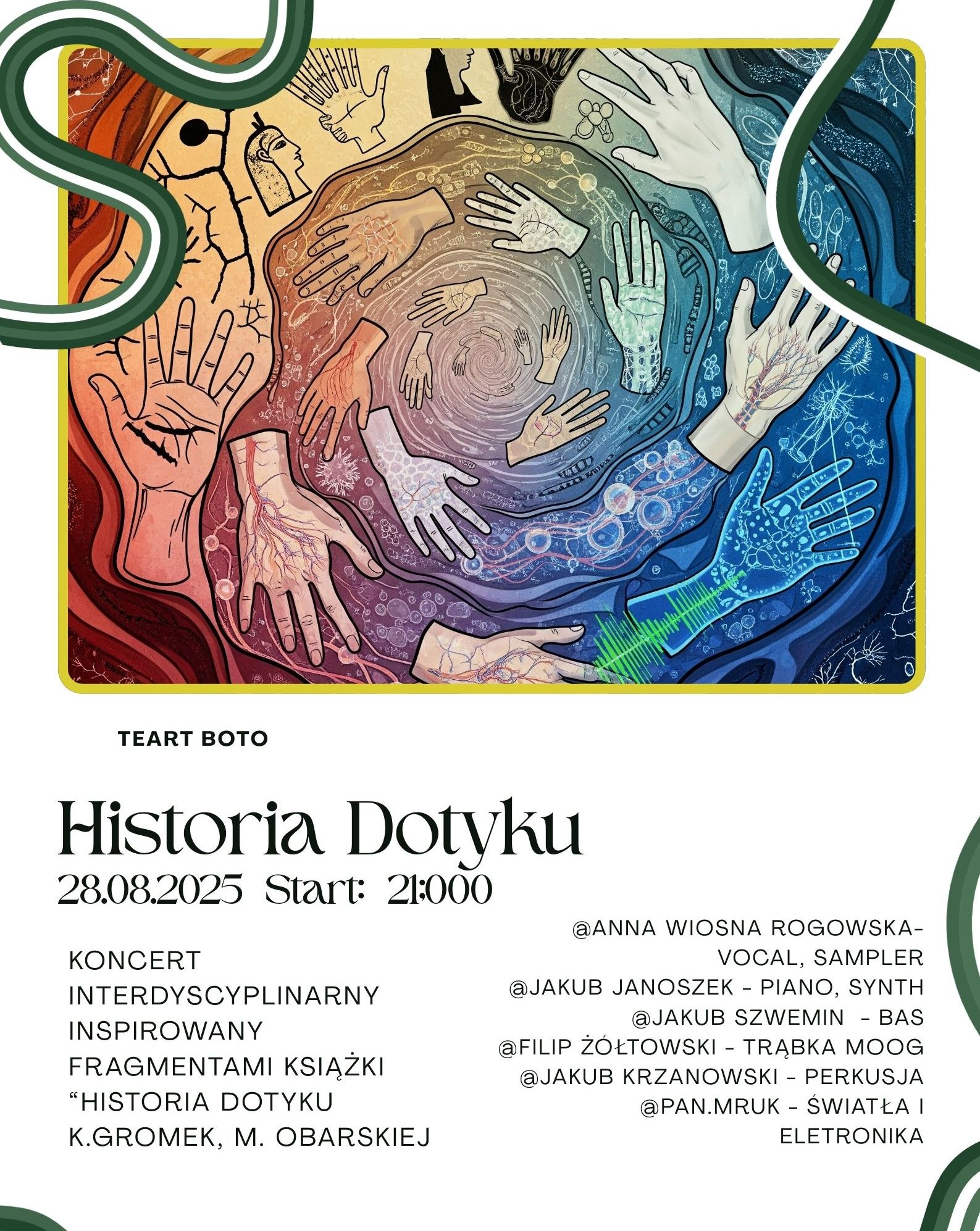 Historie dotyku – literackie narracje dźwięku i światła  Jakub Krzanowski  28.08.2025 bilety
