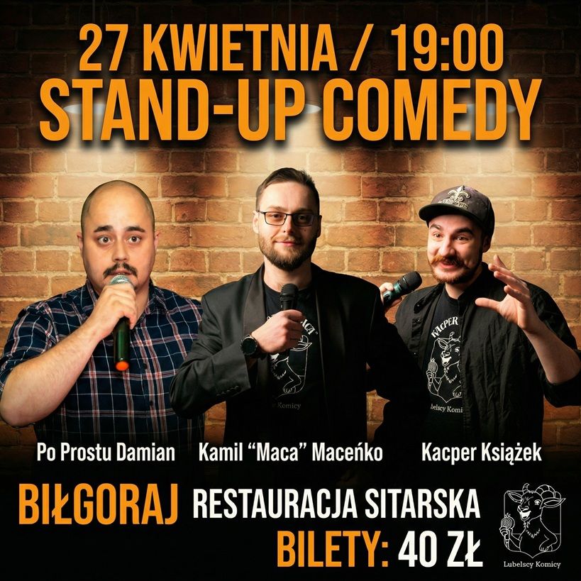 Stand-up Biłgoraj: Damian, Maca i Książek
