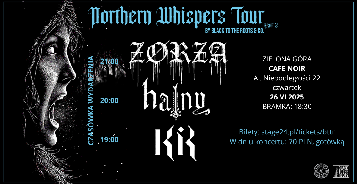Bilety na Zielona Góra: Northern Whispers Tour Part II: ZØRZA