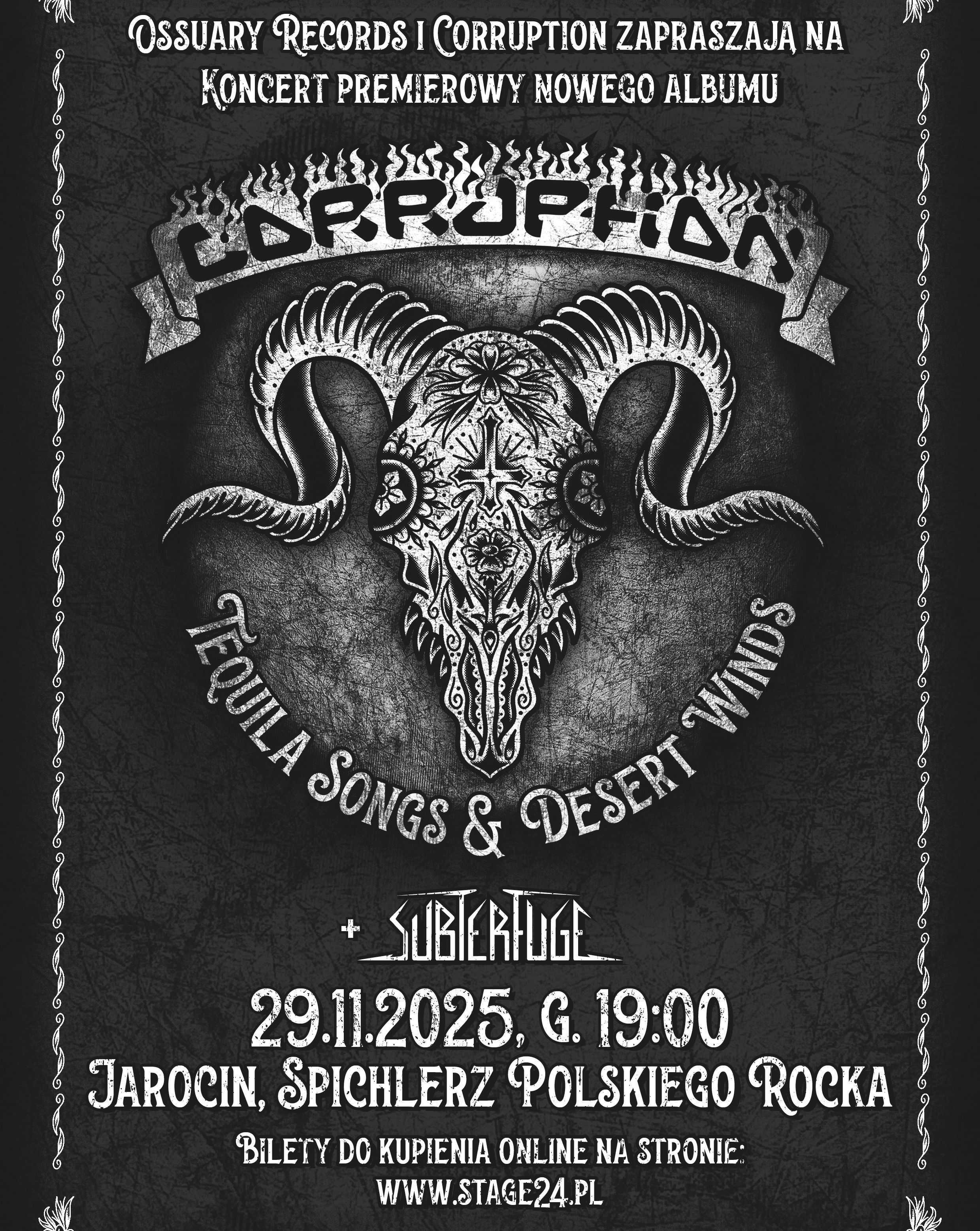 Premiera płyty CORRUPTION + Subterfuge Corruption 29.11.2025 bilety