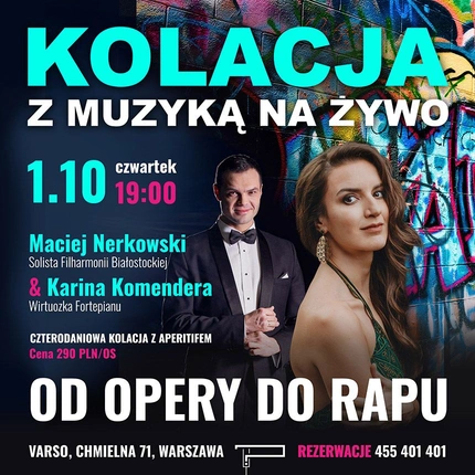 Od Opery do Rapu - kolacja z muzyką na żywo Wybitnie Nieznani