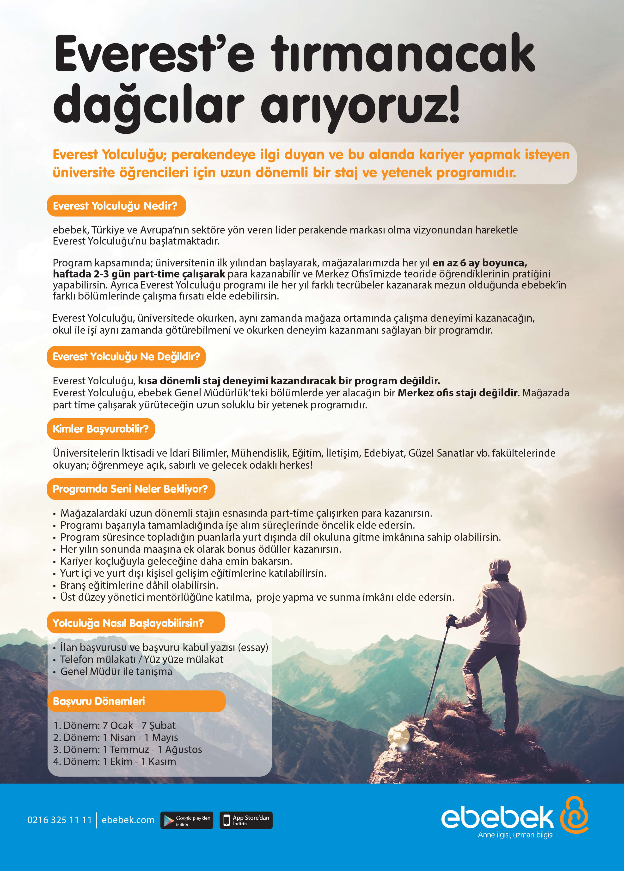 ebebek - Everest Yolculuğu Staj Programı