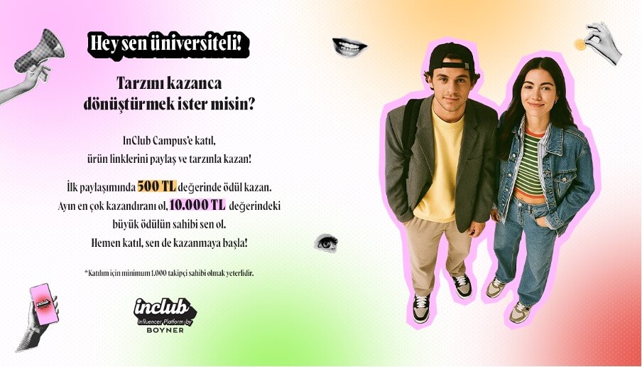 Boyner - Inclub Campus Nedir?   
InClub Campus, 18-26 yaş arasındaki üniversite öğrencilerinde...