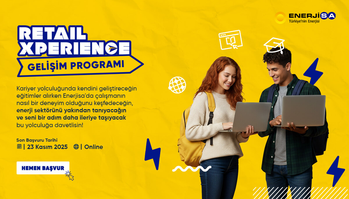 Enerjisa Enerji - Kariyer Yolculuğuna Enerji Katmaya Hazır Mısın? 
Gerçek iş dünyasını deneyimlemek, en...