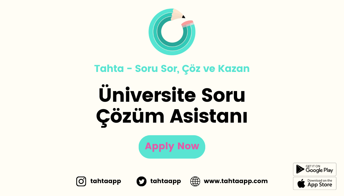 Tahta - Üniversite Soru Çözüm Uygulaması - Tahta - Üniversite Soru Çözüm Asistanı