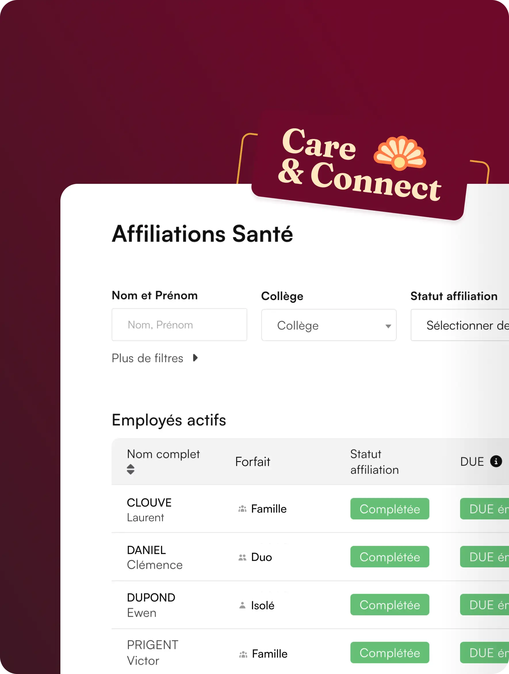Affiliation Entreprise