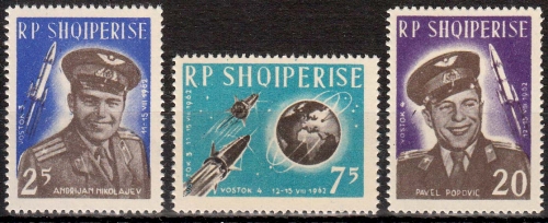Albanien MiNr. 727/29 ** Weltraum Raumkapsel Wostok 3