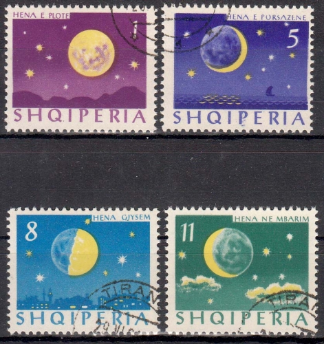 Albanien MiNr. 839/42 O Die vier Mondphasen