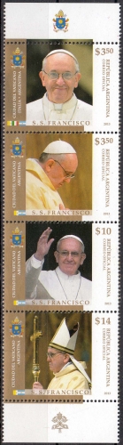 Argentinien MiNr. 3500/03 ** Wahl von Papst Franziskus