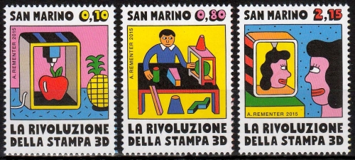 San Marino MiNr. 2624/26 ** Revolution des 3D-Druckens