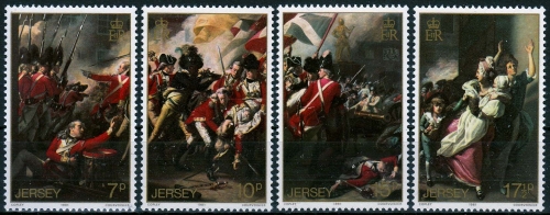 Jersey MiNr. 234/37 ** 200. Jahrestag der Schlacht von Jersey