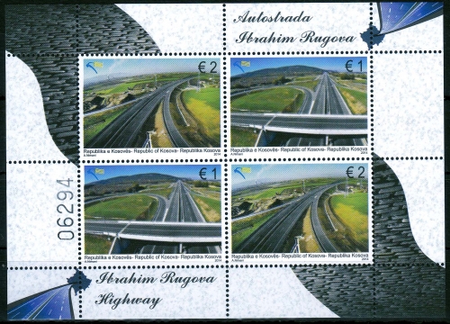 Kosovo MiNr. Bl. 28 ** Autobahn "Ibrahim Rugova"