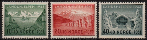 Norwegen MiNr. 292/94 ** Norwegische Landeshilfe