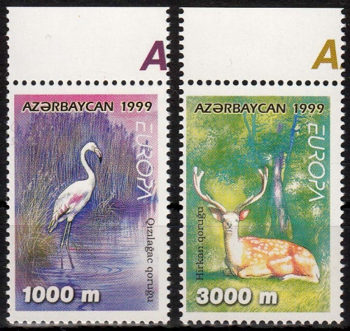 Aserbaidschan MiNr. 442/43 ** Europa: Natur- und Nationalparks