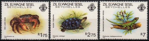 Seychellen MiNr. 43/45 ** Tiere