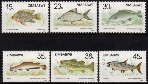 Simbabwe MiNr. 406/11 ** Fische