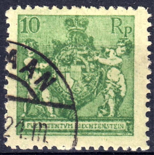 Liechtenstein MiNr. 50 B O Landeswappen