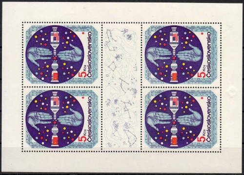 Tschechoslowakei MiNr. Klbg. 2282 ** Raumfahrt