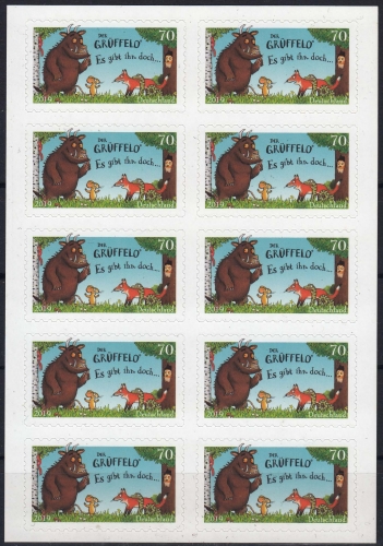 Bund MiNr. 3452 ** FB 86, "Der Grüffelo", Folienblatt