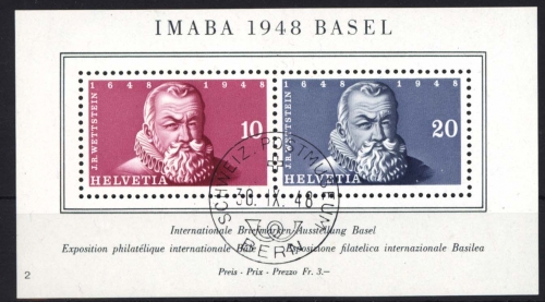 Schweiz MiNr. Bl. 13 O, IMABA 1948, Basel, postfrisch