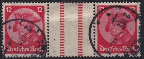 Deutsches Reich MiNr. Zd WZ 10 O Fridericus 1933