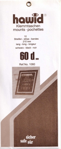 Hawid Blockstreifen 210x60 d, schwarz 1060 Neu